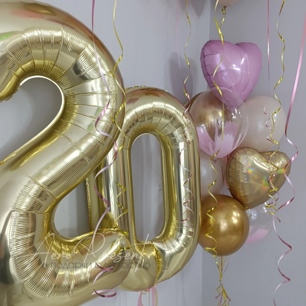 Набор шаров «Розовый закат»